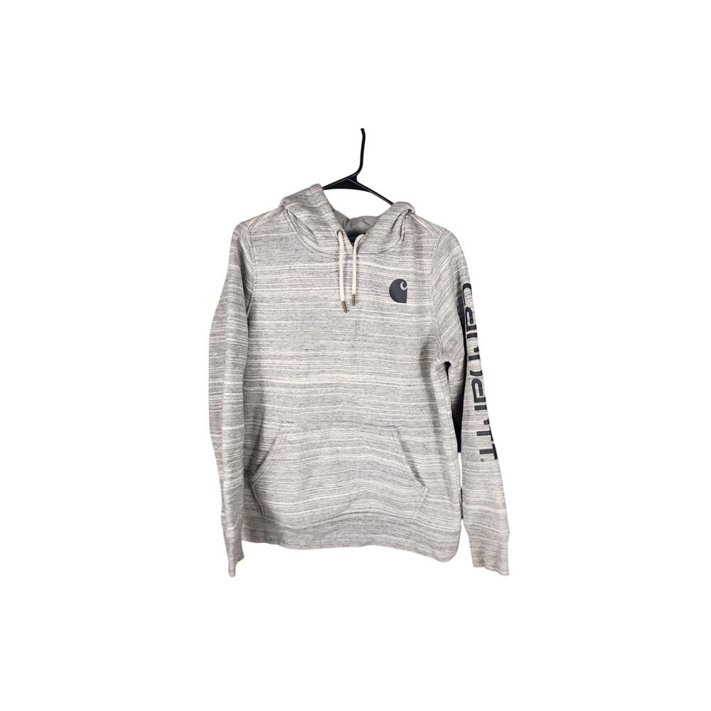 Carhartt Women’s Gray Striped Pullover Hoodie
